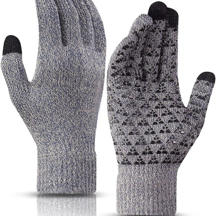 Winter Gloves for Men Women Upgraded Touchscreen Gloves Outdoor Cycling Sports Thermal Warm Knit Glove for Running Driving