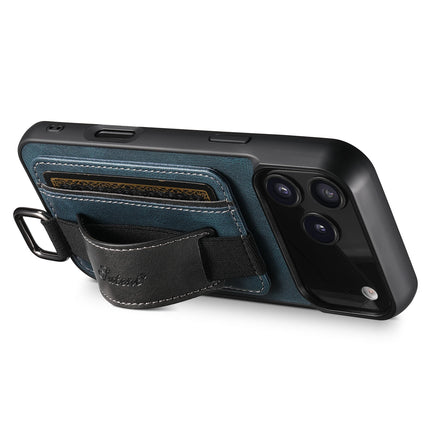 SUTENI Phone Case Wrist Strap Ring Buckle Faux Leather Card Holder Stand For iPhone 17 Pro Max 16 Plus 15 14 13 12
