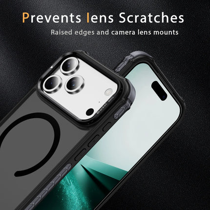 Fashion Skin-friendly Frosted Phone Case For IPhone 17 Shockproof Magnetic Charge Lens Bracket Protective Cover