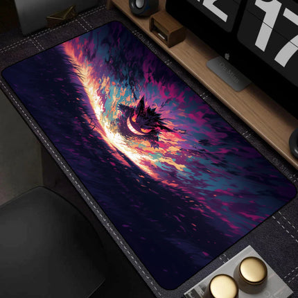Purple Japan Anime Mouse Pad PC Cool P-pokemon Gamer Cabinet Keyboard Rug XXL G-gengar Extended Desk Mat Laptop Kawaii Mousepad