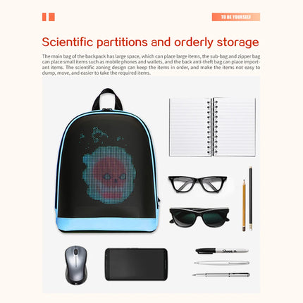 LED Advertising Backpack APP Control Advertising Business Bag Waterproof Outdoor Pixel Screen Bag School Bag for Outdoor Travel