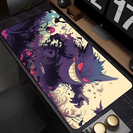 Purple Japan Anime Mouse Pad PC Cool P-pokemon Gamer Cabinet Keyboard Rug XXL G-gengar Extended Desk Mat Laptop Kawaii Mousepad