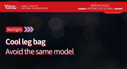 LED Red Light Motorcycle Leg Bag Thigh Belt Hip Bum Waterproof Ride Cycling Biker Waist Bag Fanny Pack Moto Travel Hiking Pocket