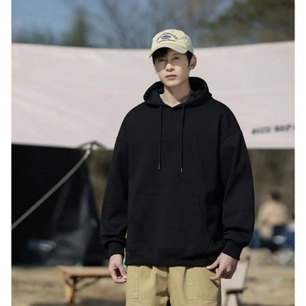 2025 Fashion Casual Hoodies Men Wholesale Plain White Pullover Hoodie Unisex Sweatshirt with Hood Popular Versatile Streetwear