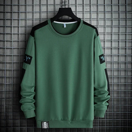 Men Sweatshirt Hoodies Harajuku Hip Hop Streetwear Casual Men's Pullover Hoodie Spring Autumn Patchwork Sweatshirts Mend