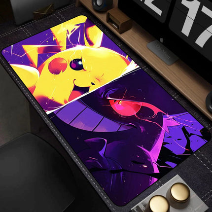 Purple Japan Anime Mouse Pad PC Cool P-pokemon Gamer Cabinet Keyboard Rug XXL G-gengar Extended Desk Mat Laptop Kawaii Mousepad