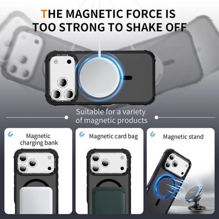 Fashion Skin-friendly Frosted Phone Case For IPhone 17 Shockproof Magnetic Charge Lens Bracket Protective Cover