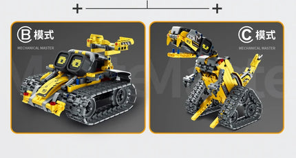 3 in 1 Technical RC Robot Dinosaur Building Blocks City Snail Racing Car Remote Control Bulldozer Truck Bricks Toys Kids Gifts