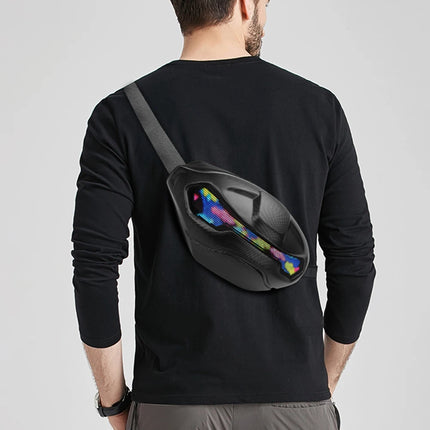 Cool Toothless style Satchel LED Screen Display APP Control Riding Drop Leg Side Bag Waterproof Dynamic Screen Shoulder Bags