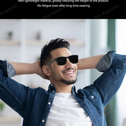 Ola Esporte New Smart Glasses Bluetooth Call Sunglasses Multi-functional Anti-Blue Light Sunglasses Wireless Headset Men Women