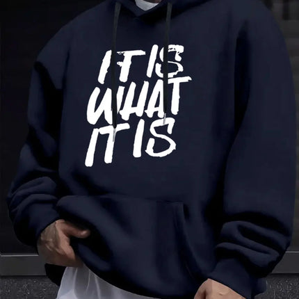 Men's Hooded Sweatshirt Casual Long Sleeve Drawstring Hoodie for Fall Winter Soft Comfortable Pullover Autumn Winter Apparel