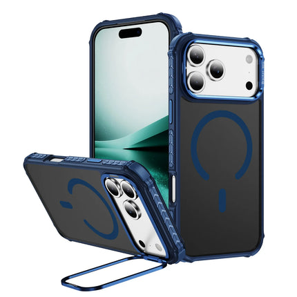 Fashion Skin-friendly Frosted Phone Case For IPhone 17 Shockproof Magnetic Charge Lens Bracket Protective Cover