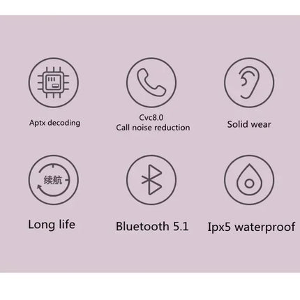 New TWS Wireless Headphones With Mic Fone Bluetooth Earphones Sport Earbuds Running Headset Apply to smartphones