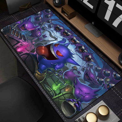 Purple Japan Anime Mouse Pad PC Cool P-pokemon Gamer Cabinet Keyboard Rug XXL G-gengar Extended Desk Mat Laptop Kawaii Mousepad