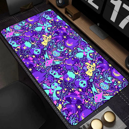 Purple Japan Anime Mouse Pad PC Cool P-pokemon Gamer Cabinet Keyboard Rug XXL G-gengar Extended Desk Mat Laptop Kawaii Mousepad