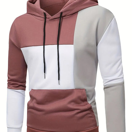 Men's Hoodie Hooded Color Block Pocket Sports & Outdoor Streetwear Cool Casual Spring & Fall Clothing Apparel Hoodies Sweatshirt