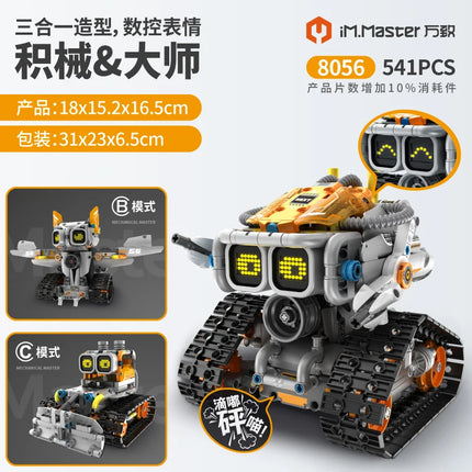 3 in 1 Technical RC Robot Dinosaur Building Blocks City Snail Racing Car Remote Control Bulldozer Truck Bricks Toys Kids Gifts