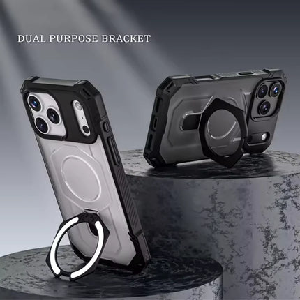 Luxury Heavy Military Armor Shockproof Case For iPhone 17 Magsafe Magnetic Ring Stand Holder Hard Cover