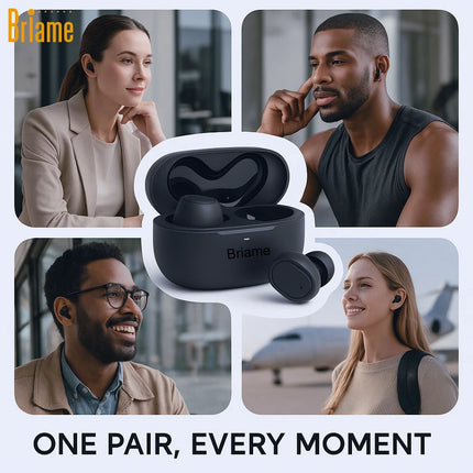Briame Wireless In-Ear Earphones Bluetooth Headphones Mini Hifi Sound Earbuds 40H long-lasting standby Bluetooth Headsets Stereo