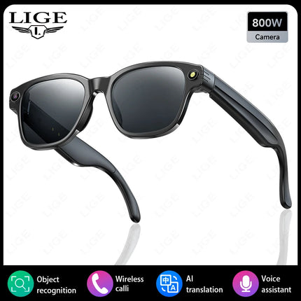 New AI Smart Glasses 800W Camera WIFI+Bluetooth Real-time Transmission Sunglasses Touch Control Video Record Glasses For XIAOMI