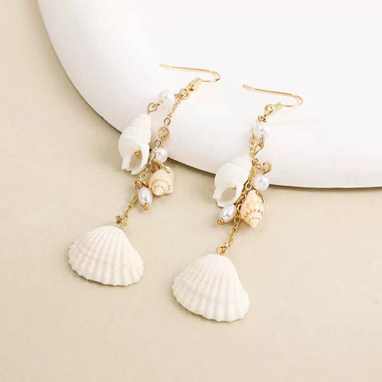 Simple Design Sense Natural Ring Spiral Earrings French Retro Baroque Exaggerated Women's Accessories