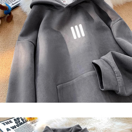 Men's Hoodie Classic Style Men's and Women's Clothing Autumn and Winter Casual Super Large Hoodie Sportswear Warm and Windproof