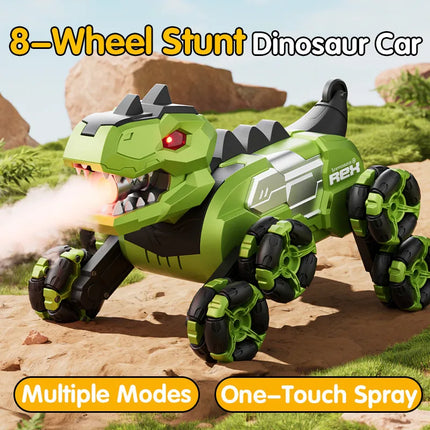 Y12 Dinosaur 8WD RC stunt car 2.4G Off-Road remote control car with spray/light RC Drift Monster Truck Electric Children Toys