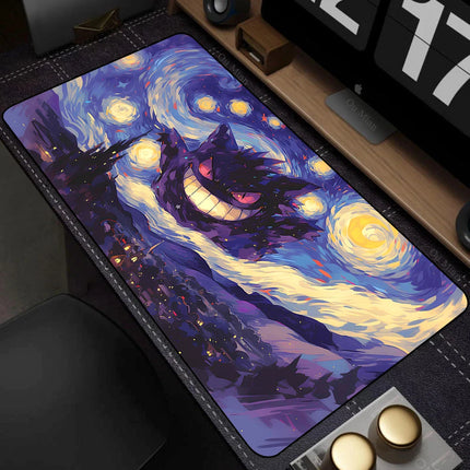 Purple Japan Anime Mouse Pad PC Cool P-pokemon Gamer Cabinet Keyboard Rug XXL G-gengar Extended Desk Mat Laptop Kawaii Mousepad
