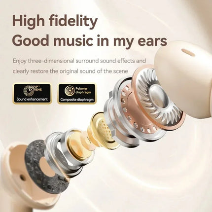 S510 Bluetooth  Wireless Touch Control Headphones HiFI Stereo Waterproof Earphone TWS Sports LED Display Headset with Microphone