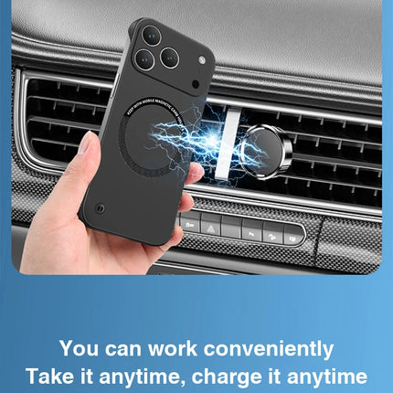 Original High Qualtiy Magnetic Wireless Charging Case for iPhone 17 Pro Max Air 5G Hard Cover Camera Protection Frameless Design