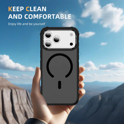 Fashion Skin-friendly Frosted Phone Case For IPhone 17 Shockproof Magnetic Charge Lens Bracket Protective Cover
