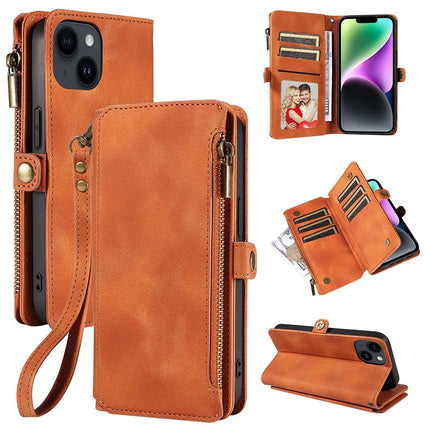 Multi-pocket Leather Wallet Case For iPhone 17 16 15 14 13 12 11 Pro MAX Wallet Card Holder For iPhone 15 Plus Book Case