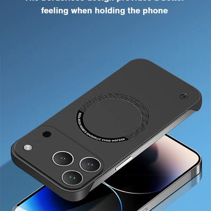 Original High Qualtiy Magnetic Wireless Charging Case for iPhone 17 Pro Max Air 5G Hard Cover Camera Protection Frameless Design