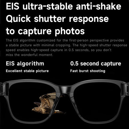 New AI Smart Glasses 800W Camera WIFI+Bluetooth Real-time Transmission Sunglasses Touch Control Video Record Glasses For XIAOMI
