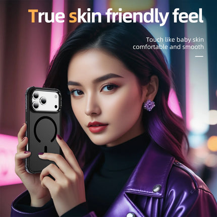 Fashion Skin-friendly Frosted Phone Case For IPhone 17 Shockproof Magnetic Charge Lens Bracket Protective Cover