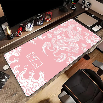 Japanese Great Wave Off/Chinese Style Dragon Mouse Pad for Gamer Setup Gaming Mousepad Rubber Keyboard Pads Pc Desk Mat 50x100cm