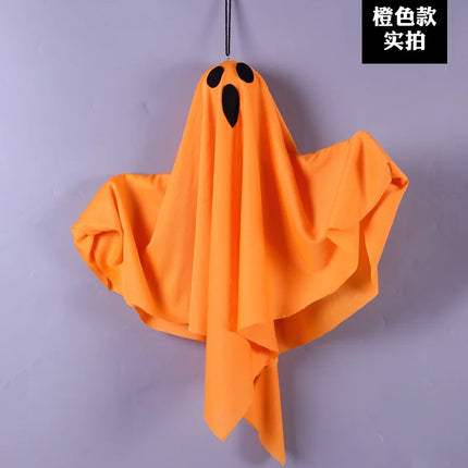 LED Glow Ghost Party Halloween Decoration for Home Indoor Outdoor Haunted House Bar Hanging Horror Props with Lights