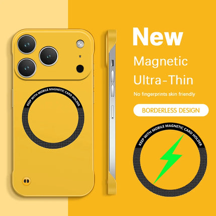 Original High Qualtiy Magnetic Wireless Charging Case for iPhone 17 Pro Max Air 5G Hard Cover Camera Protection Frameless Design