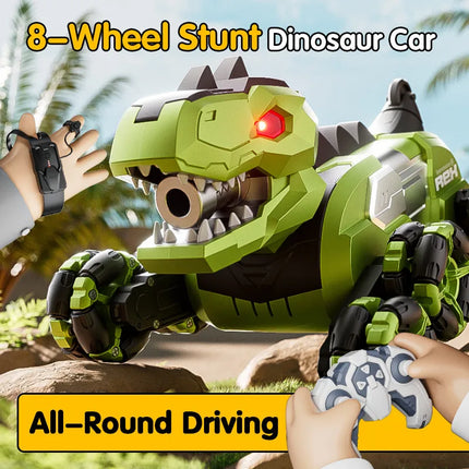 Y12 Dinosaur 8WD RC stunt car 2.4G Off-Road remote control car with spray/light RC Drift Monster Truck Electric Children Toys