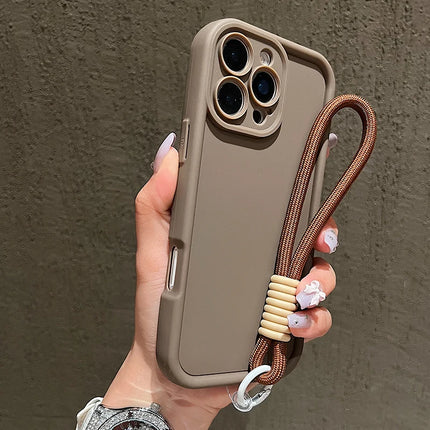 Luxury Colorful Lanyard Soft Silicone Phone Case For iPhone 17 16 15 14 13 12 11 Pro Max 16E X XR XS Max 7 8 16 Plus 17Air Cover