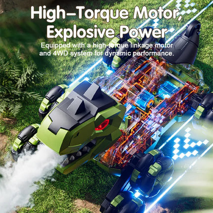 Y12 Dinosaur 8WD RC stunt car 2.4G Off-Road remote control car with spray/light RC Drift Monster Truck Electric Children Toys