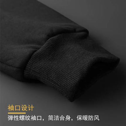 Winter Lambswool Coats Thicken Warm Jackets Long Sleeve Zipper Hoodies Casual Sports Fleece Black Coat Hooded Men Women Jacket