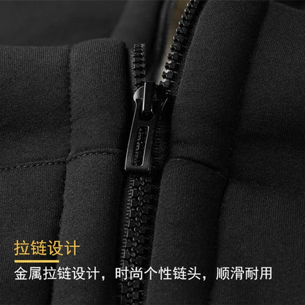 Winter Lambswool Coats Thicken Warm Jackets Long Sleeve Zipper Hoodies Casual Sports Fleece Black Coat Hooded Men Women Jacket