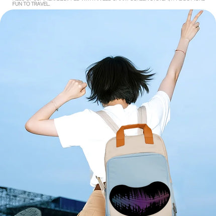 LED Display backpack woman multimedia backpack Travel Bags DIY Smart backpack School Bags fashion backpacks Waterproof Gift