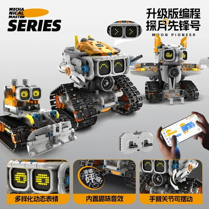 3 in 1 Technical RC Robot Dinosaur Building Blocks City Snail Racing Car Remote Control Bulldozer Truck Bricks Toys Kids Gifts