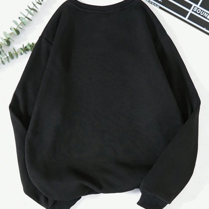 Autumn Womans Halloween Sweatshirts Coffee Lover Printing Hoodies Fleece Comfortable Crewneck Pullover Fashion Female Clothes