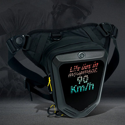Smart LED Screen Motorcycle Bicycle Leg Bag Waterproof Ride Cycling Drop Leg Side Bag For Men Women DIY Pattern APP Control