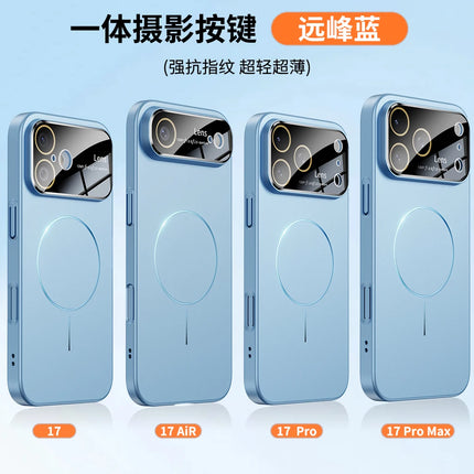 New Large Window Magsafe Phone Case for IPhone 17 Magnetic Wireless Charging Skin Feel PC Protection Phone Cover
