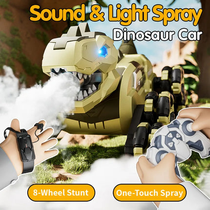 Y12 Dinosaur 8WD RC stunt car 2.4G Off-Road remote control car with spray/light RC Drift Monster Truck Electric Children Toys