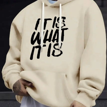 Men's Hooded Sweatshirt Casual Long Sleeve Drawstring Hoodie for Fall Winter Soft Comfortable Pullover Autumn Winter Apparel